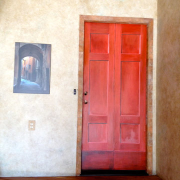 Welcome home! A trompe l'oeil door.