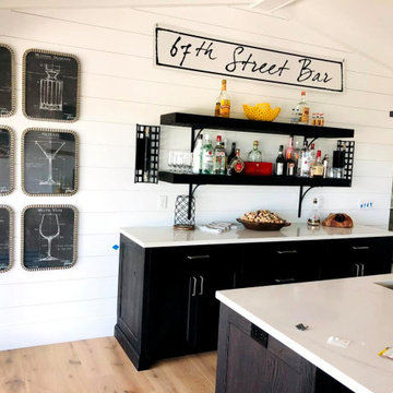 Coastal Farmhouse Family Room & Shared Spaces