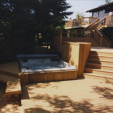 Clear vertical grain cedar deck, custom