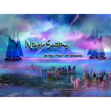 Night Sailing, 16"x20", Paper