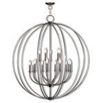 Livex Lighting - Livex Lighting 46690-91 Milania - Fifteen Light 2-Tier Chandelier - Add fresh style to an entryway or any high ceilingMilania Fifteen Ligh Brushed Nickel *UL Approved: YES Energy Star Qualified: n/a ADA Certified: n/a  *Number of Lights: Lamp: 15-*Wattage:60w Candelabra Base bulb(s) *Bulb Included:No *Bulb Type:Candelabra Base *Finish Type:Brushed Nickel