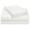 Becky Cameron Checkered Design 4-Piece Bed Sheet Set, California King, White