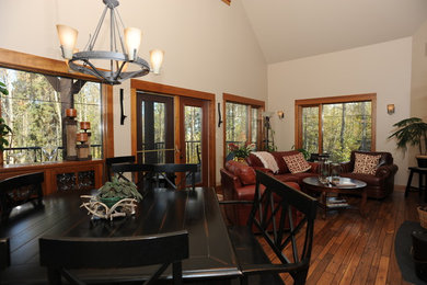 Mountain style living room photo in Edmonton