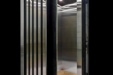 Glass and Stainless Steel Elevator