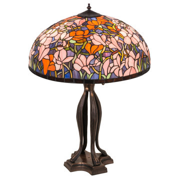32H Tiffany Magnolia Table Lamp