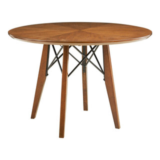 INK+IVY Clark Round Dining/Pub Table, Pecan - Transitional - Dining Tables  - by HedgeApple | Houzz