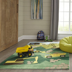 Construction Rugs by Momeni in Green - Rugs