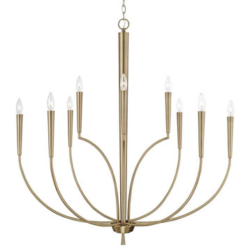 Capital Lighting 445901 Holden 10 Light 40"W Taper Candle - Aged Brass