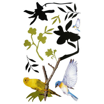 Twittering - Hemu Wall Decals Stickers Appliques Home Decor (12.6"-23.6")