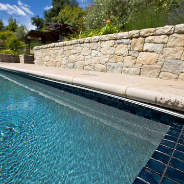 Steel Blue Iridescent Waterline Pool