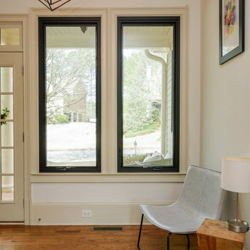 New Black Windows in Perfect Sitting Area and Entryway - Renewal by Andersen Geo