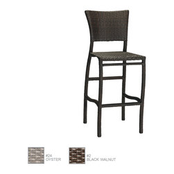 Skye Modern Woven Resin Wicker Bar Stool by Summer Classics - Outdoor Bar Stools And Counter Stools