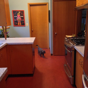 Mid-Century Modern Home: Marmoleum, Laminate counters, Hardwoods