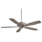 Minka Aire - Kafe-Xl 60" Ceiling Fan, Brushed Nickel - Stylish and bold. Make an illuminating statement with this fixture. An ideal lighting fixture for your home.