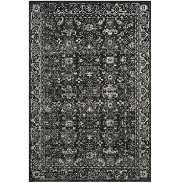Safavieh Evoke Collection EVK270 Rug, Charcoal/Ivory, 6'7" Round