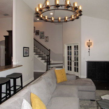 Family Room Revamp - Gray and Honey