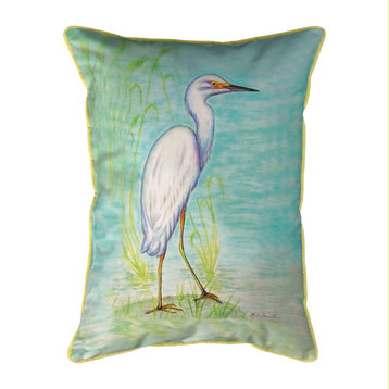 Snowy Egret Large Indoor/Outdoor Pillow 16x20