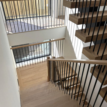 Project #139 | Four Story Modern Floating Staircase