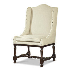 Proximity Upholstered Camelback Host and Hostess Chair - Dining Chairs