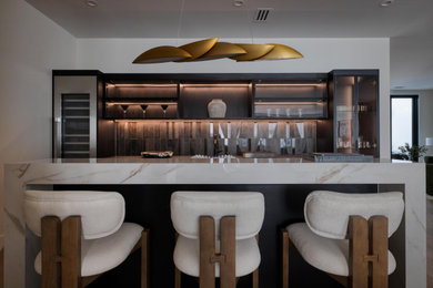 Inspiration for a contemporary home bar remodel in San Francisco