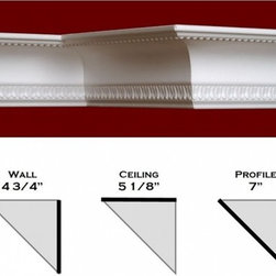 20 DCT Carved Styrofoam Crown Molding-7 in wide & 6.5 ft. long - Wallpaper