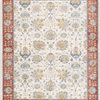 Pasargad Home Heritage Collection Power Loom Rug, Ivory/Rust, 3'x5'