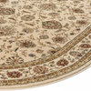 Raleigh Traditional Floral Beige Oval Area Rug, 6.7' x 9.6' Oval