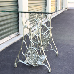 Vintage Table-Converted from 1915 Singer Frame - Side Tables And End Tables