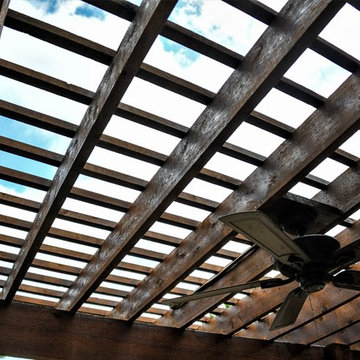 Covered Patio, Pergolas and Fire Pit
