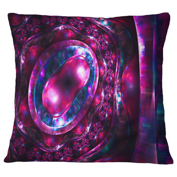 Ornate Sparkle Violet And Blue Contemporary Throw Pillow, 16"x16"