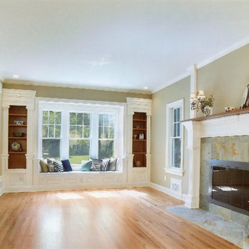 Fair Hill: Living room window seat and built in's - Westfield, NJ