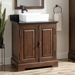 30" CHELLES VESSEL SINK VANITY - ANTIQUE COFFEE - Bathroom Vanities And Sink Consoles