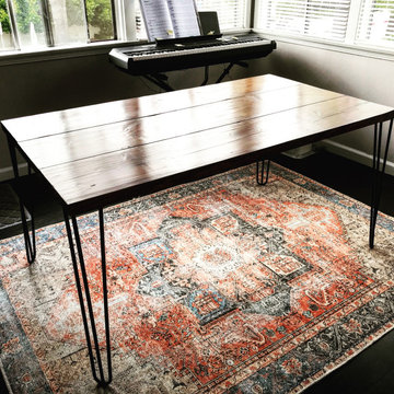Rustic Dining Table with Hairpin Legs by Kustom Madera