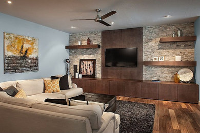 Inspiration for a contemporary living room remodel in Phoenix