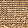 Hand Woven Brown & Silver Striped Jute Rug by Tufty Home, 2.5x9
