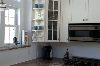 Beach style kitchen photo in New York