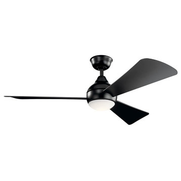 Ceiling Fan Light Kit - 11 inches tall by 54 inches wide-Satin Black Finish