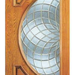 Mahogany Contemporary Glasswork, Radius Lite Entry Single Door - Front Doors
