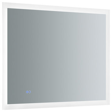 Angelo Bathroom Mirror With Halo Style LED Lighting and Defogger, 36"x30"