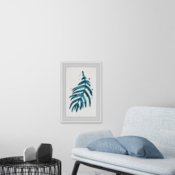 "Stems in Indigo VI" Framed Painting Print