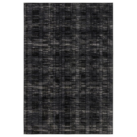 Jaipur Living Carbon Geometric Gray/ Black Area Rug 5'3"X8'