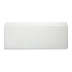 Stone Center Corp - Thassos White Marble Baseboard Trim Molding 5x12 Polished, 1 piece - Accent Trim And Border Tile