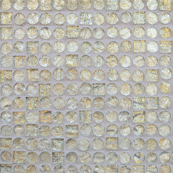 Gold & Silver Glass Mosaic Coins - Ready to Finish Tile Palette - Mosaic Tile