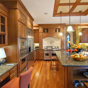 Costa Esmeralda Granite Countertop wit 4" back splashes