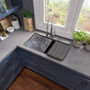 Nantucket Sinks Undermount Workstation Granite Composite, Nano Black