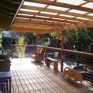 Trex Deck, Cedar Rails and Trellis, Hogwire