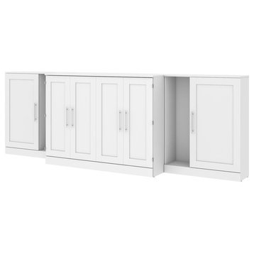 Pur By Bestar Full Cabinet Bed With Two Storage Units - White