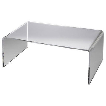 Beaumont Lane Modern Acrylic Plastic Coffee Table in Crystal Clear