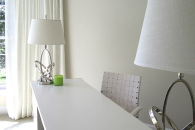 Inspiration for a transitional home office remodel in Boston