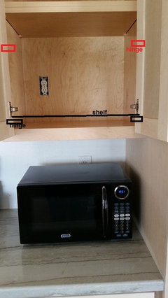 Help Microwave won t fit in custom cabinet